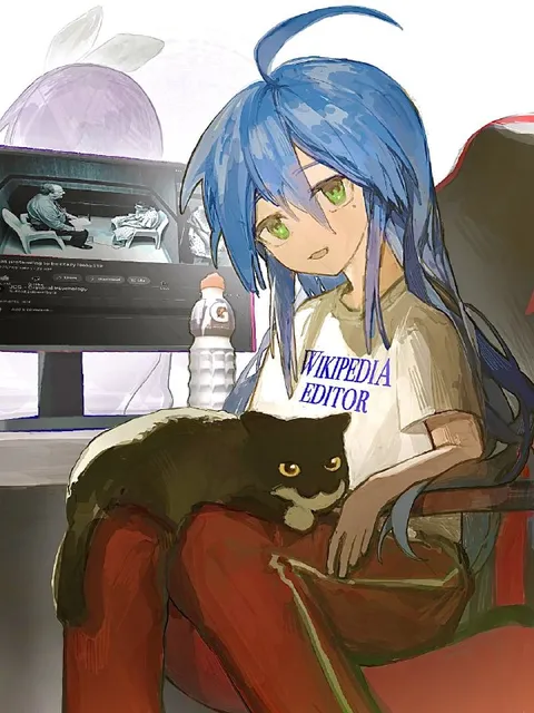 Wikipedia Editor With Cat