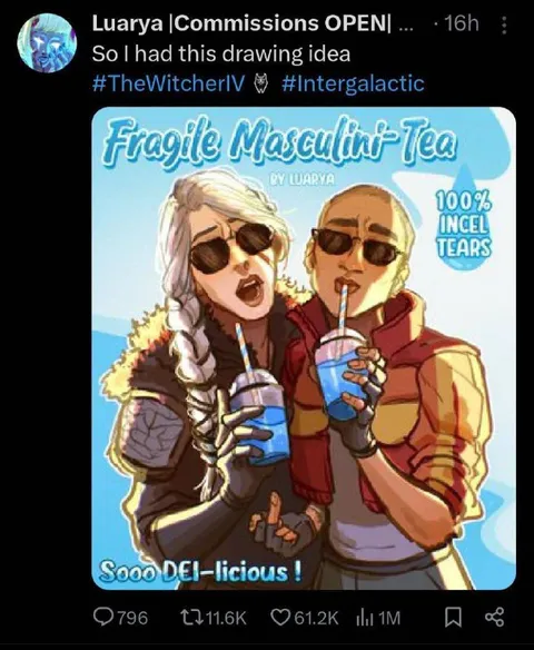 Fragile Masculini-Tea Incel Tears