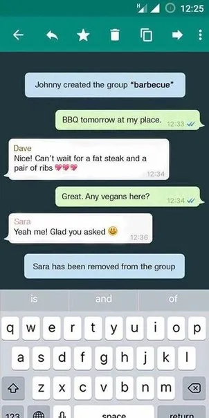 The Vegan Barbecue Group Chat