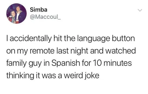 Accidentally Watching Family Guy Spanish