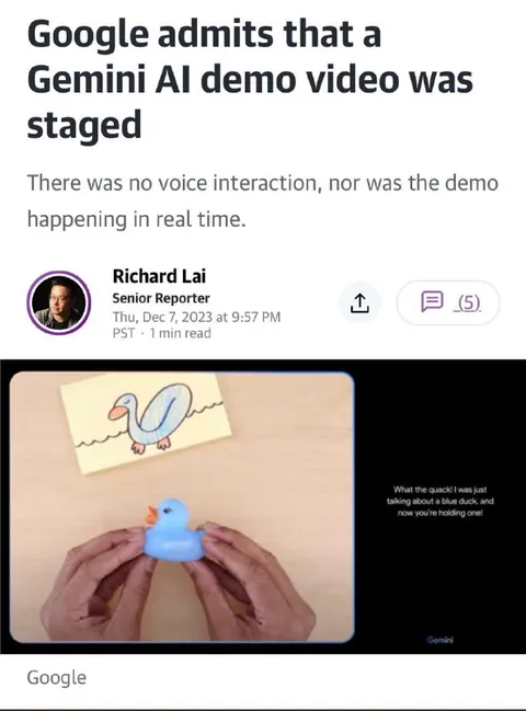 Staged Gemini AI Demo