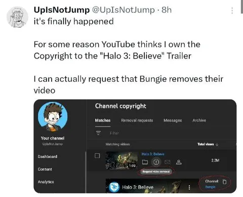 YouTube Copyrights Halo 3