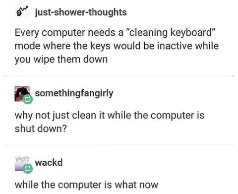 Cleaning Keyboard While Computer Is On