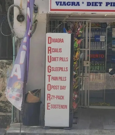Drugstore Acrostic Sign