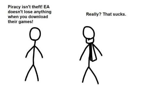 Piracy Isn't Theft Stickman