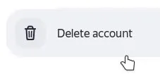 Delete Account Button