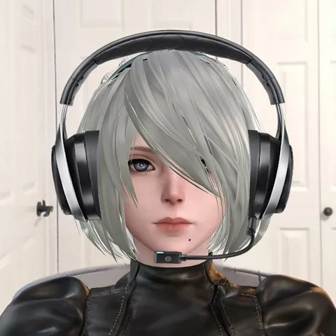 2B в игровых наушниках