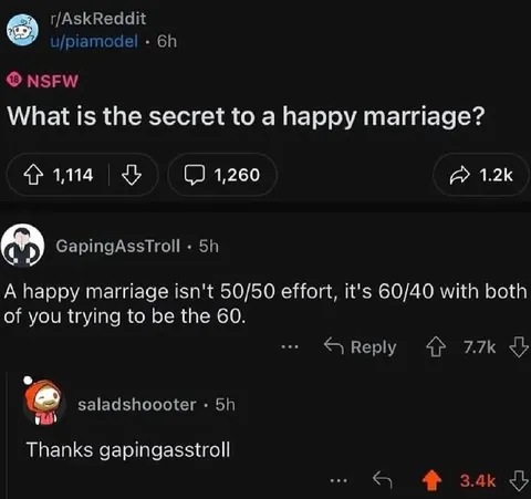 The Secret to a Happy Marriage