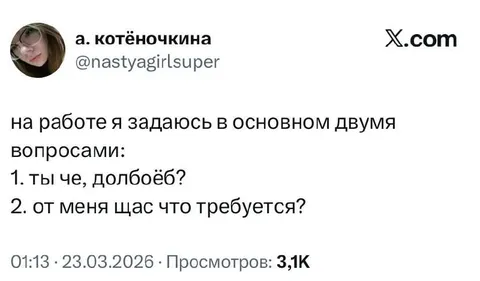 Два главных вопроса на работе