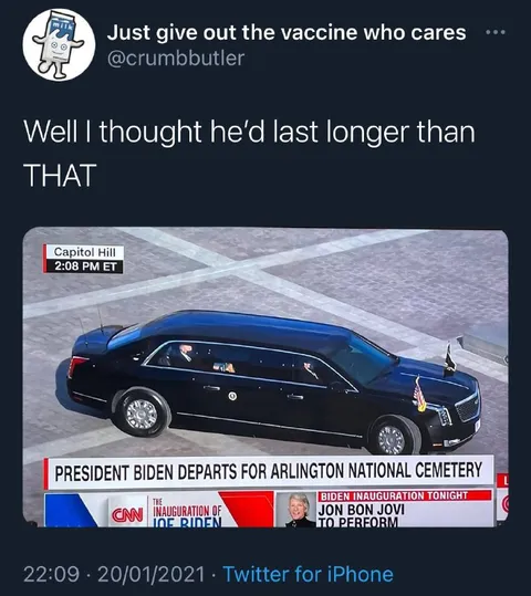Biden Departs for Arlington