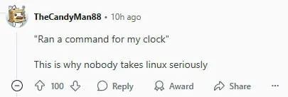 Linux Clock Command Fail