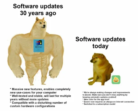 Software Updates Then and Now
