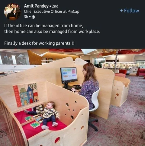 Desk for Working Parents