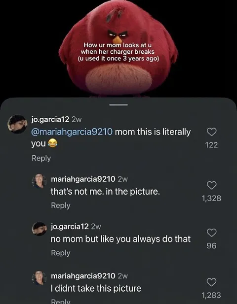 Angry Red Bird Mom Stare