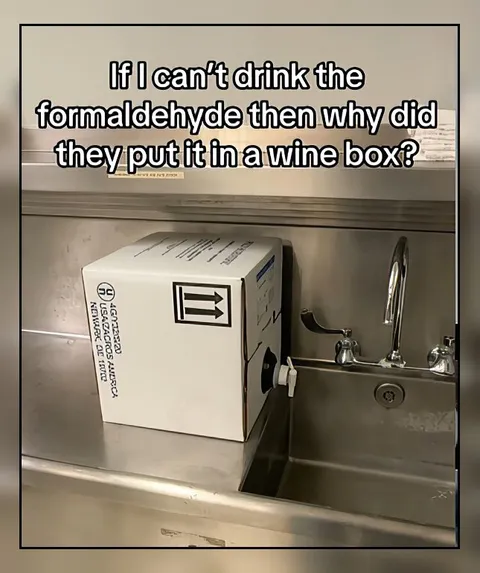 Formaldehyde in a Wine Box
