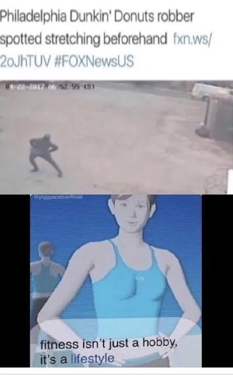 Robber Stretches Before Heist