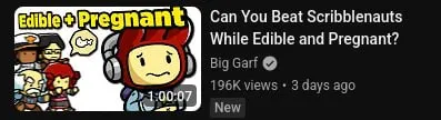 Edible + Pregnant Scribblenauts