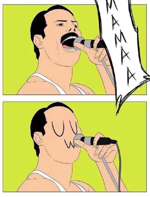 Singer Screams Into the Microphone