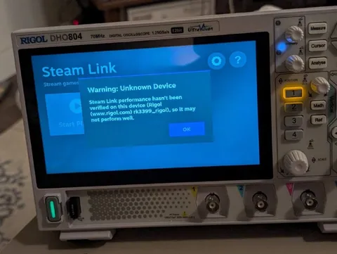 Steam Link on an Oscilloscope