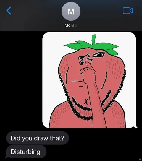 Disturbing Strawberry Drawing