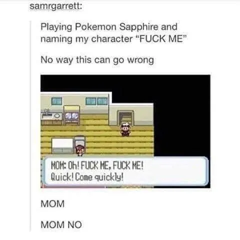 Pokemon Sapphire Naming Disaster