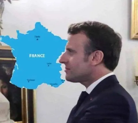 Macron as the Map of France