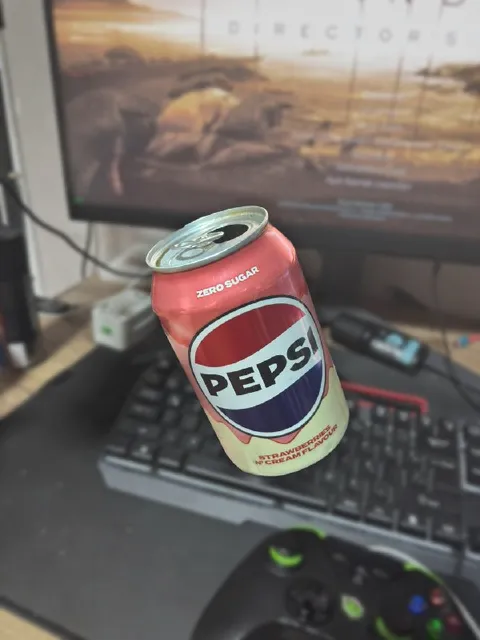 Floating Strawberry Pepsi Can