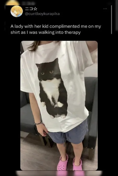 Cat Shirt Therapy Compliment