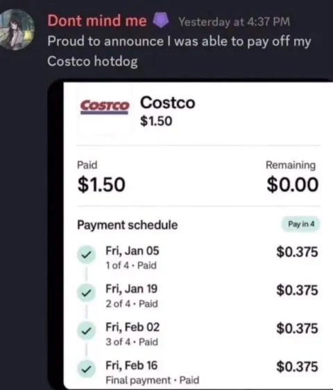 Costco Hotdog Debt Paid Off