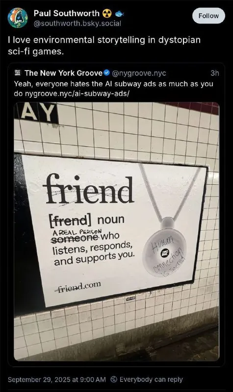 Environmental Storytelling Friend Ad