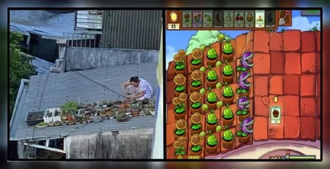 Сад на крыше как Plants vs. Zombies