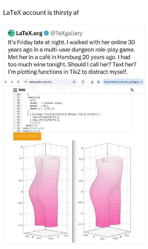 LaTeX Account Is Thirsty