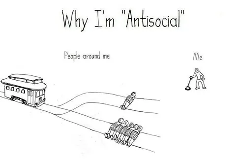 Why I'm Antisocial Tram Meme