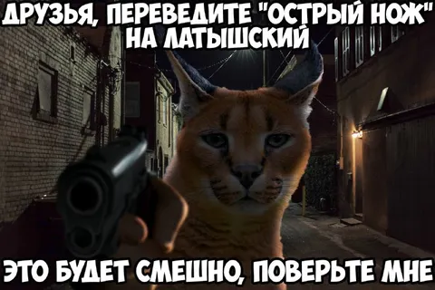 Острый нож на латышском