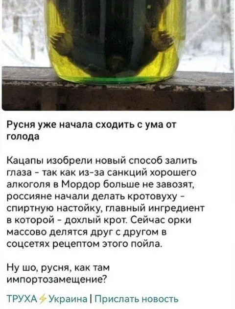 Кротовуха вместо алкоголя