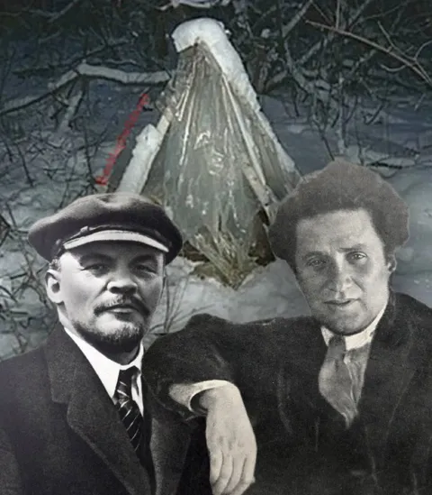 Ленин и Маяковский в лесу