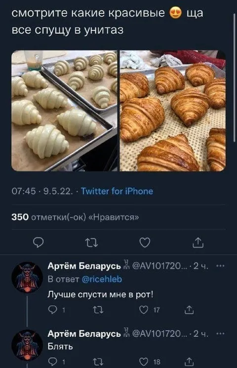 Красивые круассаны в унитаз