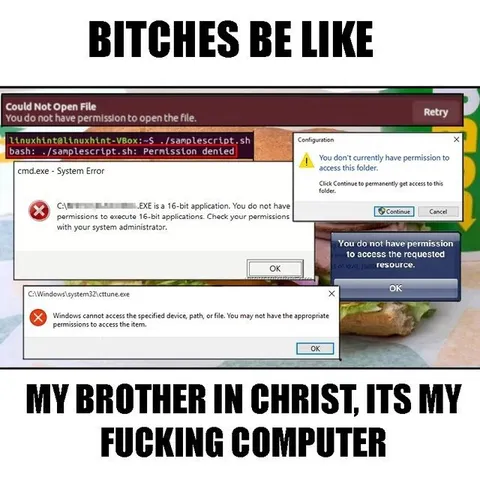 My Brother In Christ Computer Errors