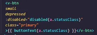 Vue Button Status Class