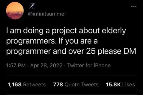 Elderly Programmers Over 25