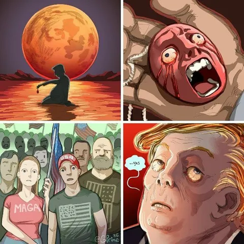 MAGA Crowd Reaction Collage