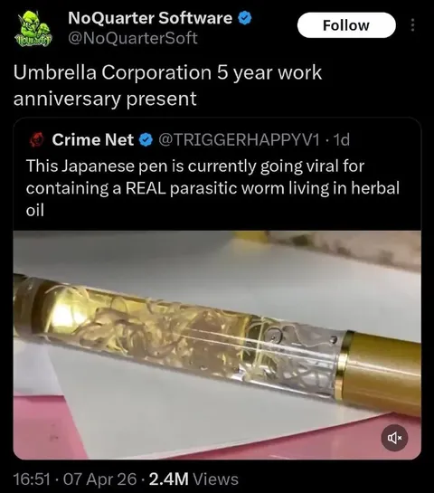 Parasitic Worm Pen Gift