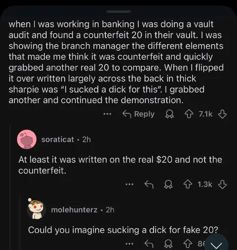 Counterfeit Twenty Dollar Joke