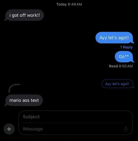 Mario Ass Text Correction