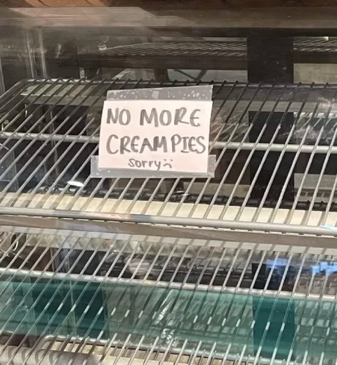 No More Creampies Sign