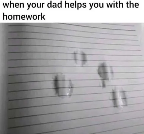 Dad Helps With Homework