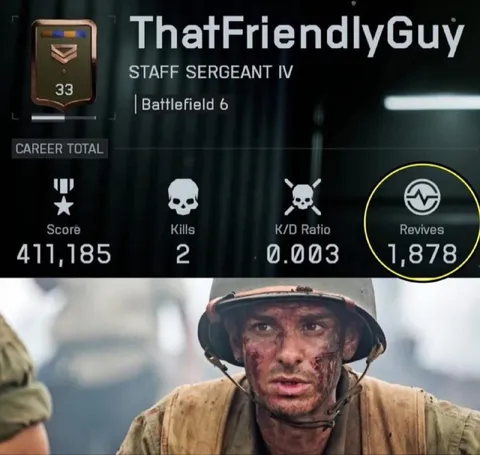 Battlefield Medic With Zero Kills