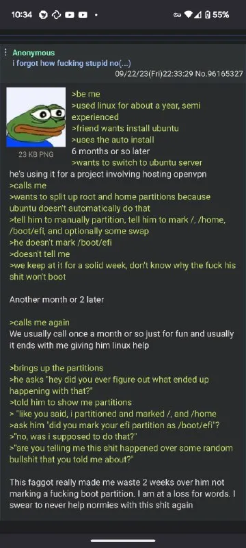 Linux User Installs Ubuntu
