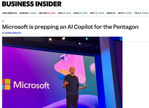 Microsoft Pentagon AI Copilot Article