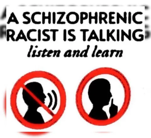 Schizophrenic Racist Is Talking